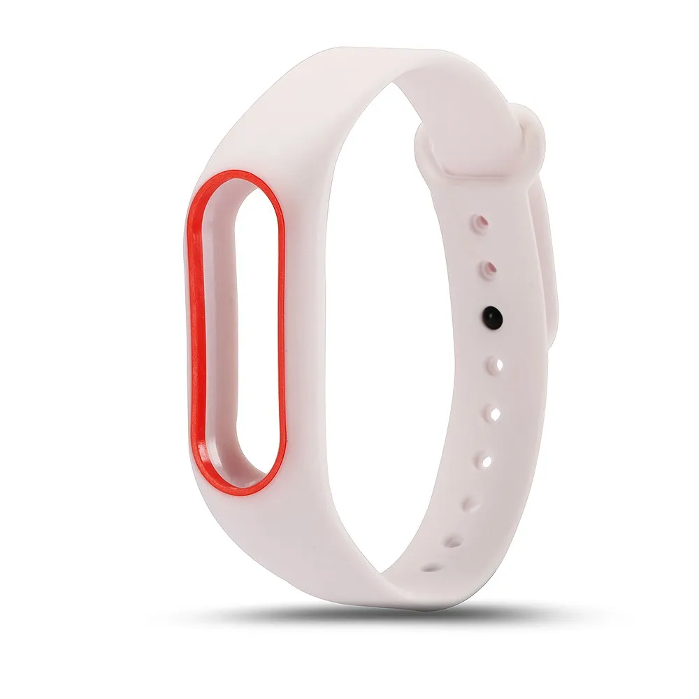 화려한 실리콘 손목 스트랩 팔찌 원래 Miband 2 Xiaomi Mi band 2 Wristbands의 이중 색상 교체 시계 밴드