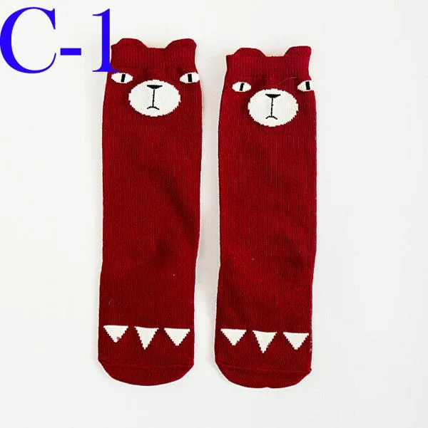 Unisex cartoon Animal leg warmers 2017 Fashion baby girls boys knee high Totoro Panda Fox socks kids cute Striped Knee Pad sock5437471