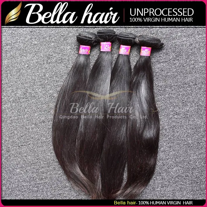 Natural Color 9A 100% Unprocessed Malaysian Hair Extensions Full Head Straight Human Hair Weaves 