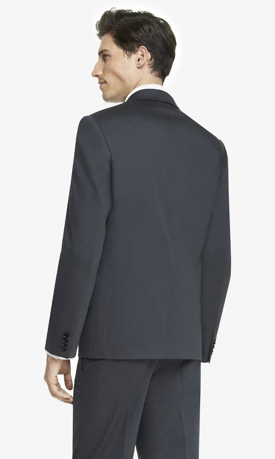 2015 Clasic Handsome Black Tuxedos Wedding Suits Groom Bästa Man Groomsmen Passar Två Knappar Tuxedos Slitage Jacka + Byxor + Tie + Handkerchief