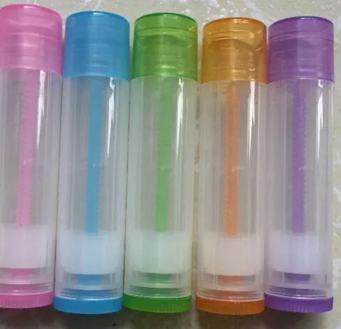 5g DIY Empty Colorful transparent lip balm lip stick tube cream bottle Mouth Lip Balm Stick Sample Cosmetic Container