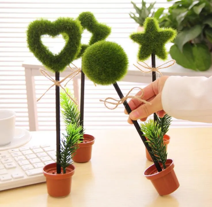 緑の植物のボールペンペンノベルティカプセルボールペンクリエイティブ文房具子供用ギフトオフィススクールサプライG1222