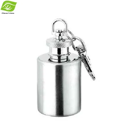 Outdoor Portable Hip Flask 1OZ Stainless Steel Flagon With Keychain Whiskey Wine Bottle, dandys