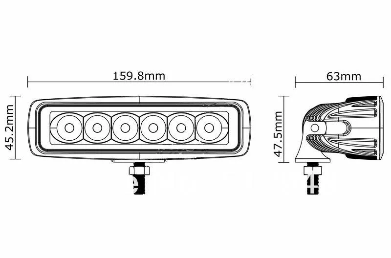 18W светодиодный рабочий свет 12V 24V IP67 Поток или точечный луч для 4WD 4x4 Off Off Road Lamp Truck Road Train Автомобильное освещение