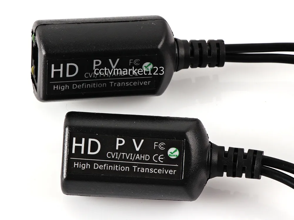 1CH Nadajnik wideo Balun 720P1080P HDCVI AHD / HDTVI Camera BNC Złącze do adaptera transceerów RJ45