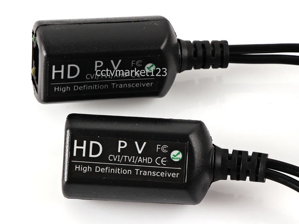 1CH Video Verici Video Balun 720 P1080 P HDCVI AHD / HDTVI Kamera BNC Konnektör RJ45 Vericiler Adaptörü