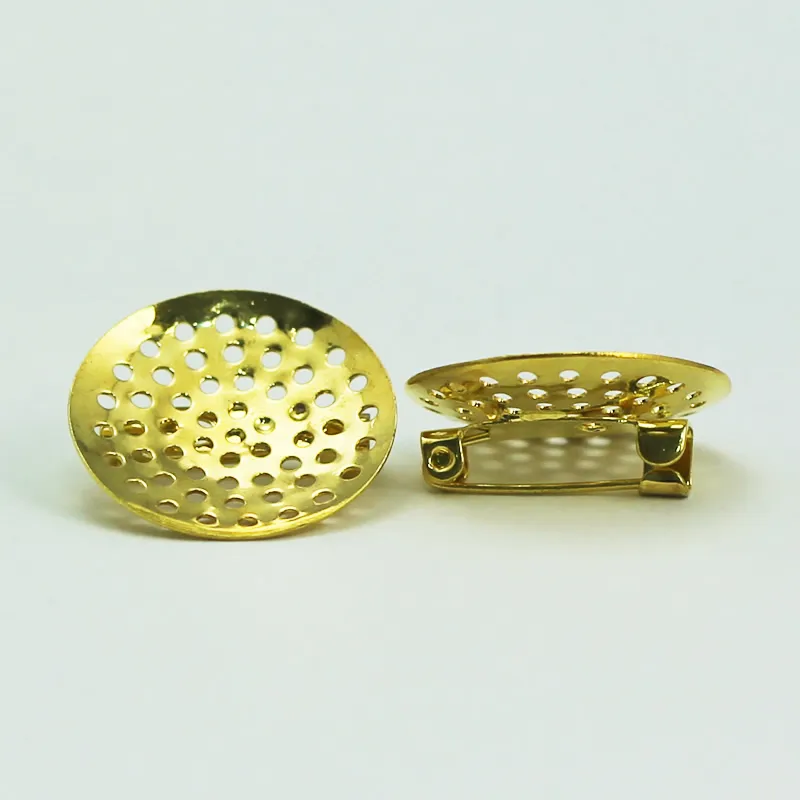Beadsnice مطلية بالذهب دبابيس بروش بالجملة حجم 25mm الأزياء قناة بروش هدية للمرأة معرف 11249