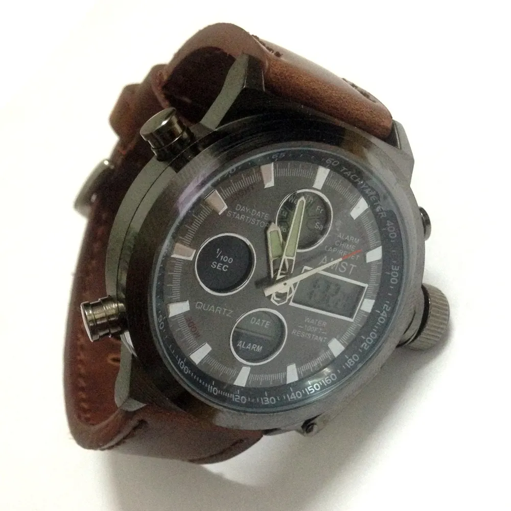 Relojes de lujo para hombre marca AMST Vogue único buceo natación Digital LED cuarzo deportes al aire libre reloj militar Relogio Masculino relojes de pulsera