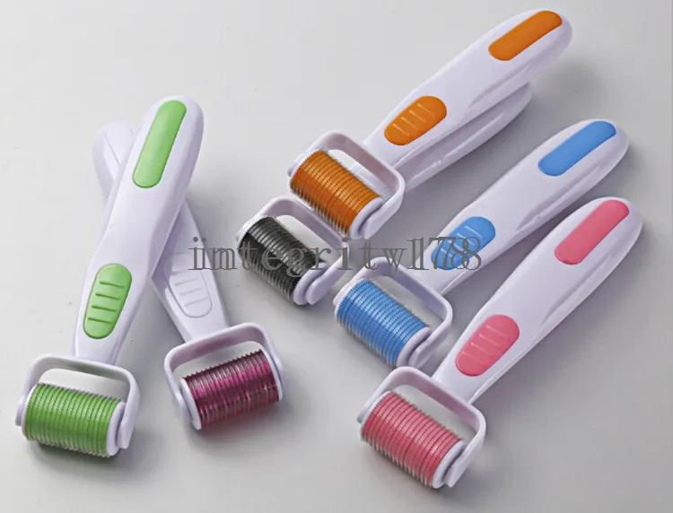 Ny ankomst Makeup Tool Cosmetic DermaRoller MNR 1080 Nålar Derma Roller med utbytesmikronhuvud MINI Beställ 10PCS