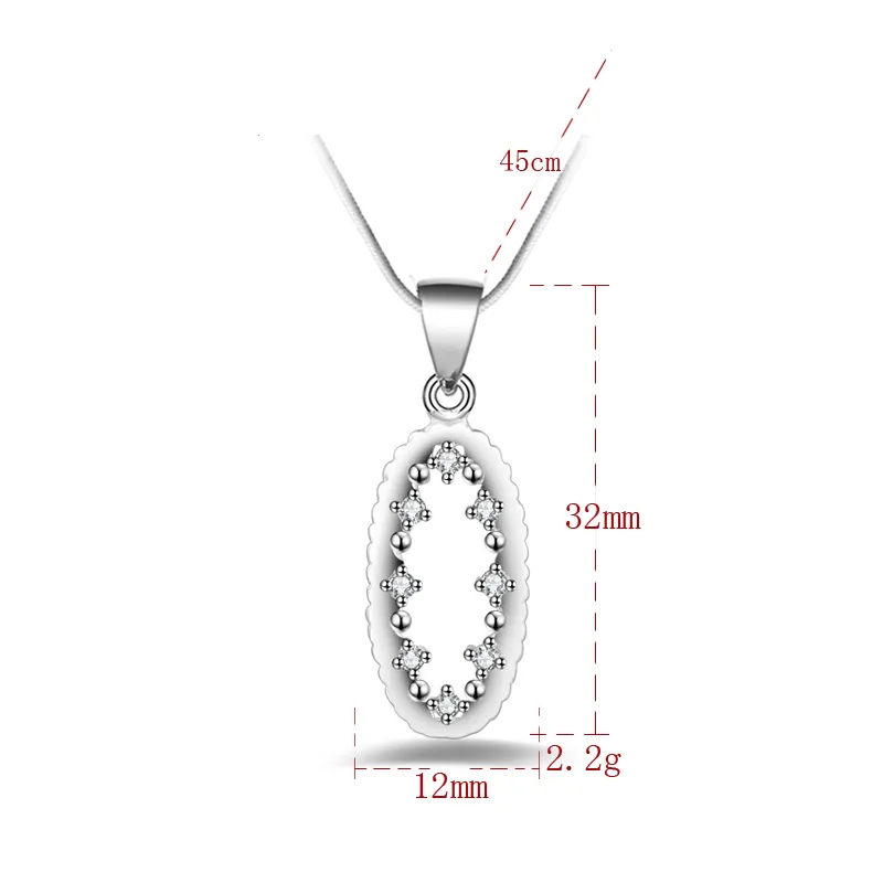 Kostenloser Versand Mode hohe Qualität 925 Silber Mellow Inlay Zirkon Diamant Schmuck 925 Silber Halskette Valentinstag Urlaub Geschenke heiß 1634