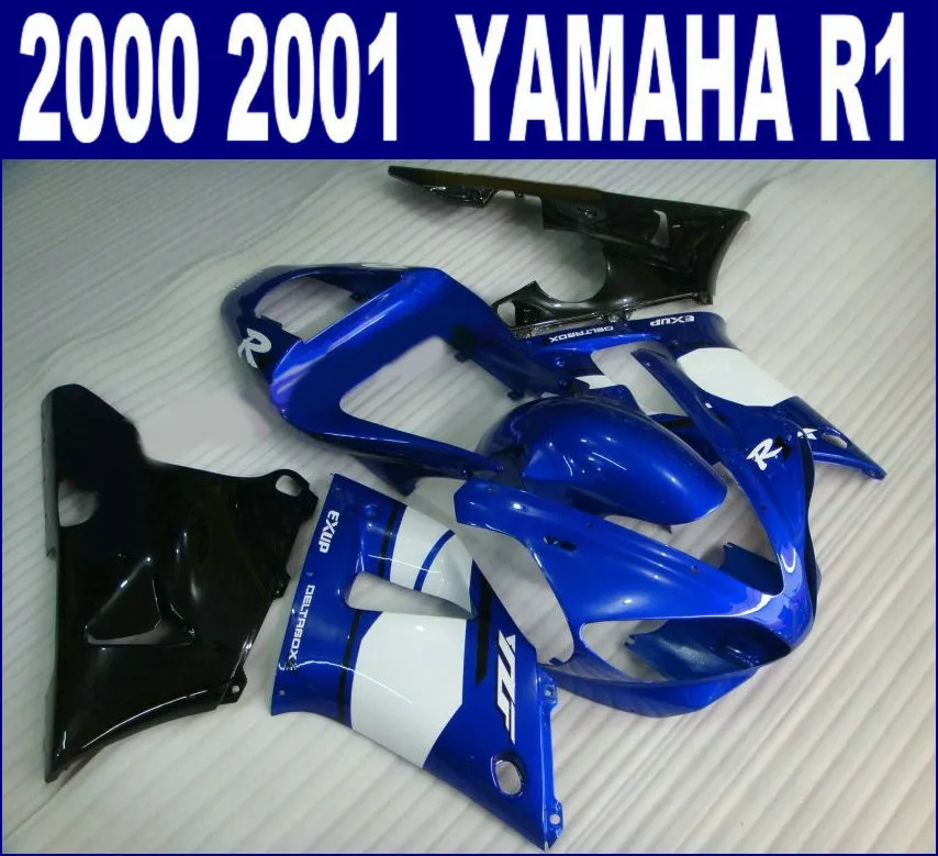 ヤマハ2000 2000 2001年YZF R1フェアリングキットYZF1000 00 01ブルーホワイトブラックモーロバイクRQ42 + 7ギフト