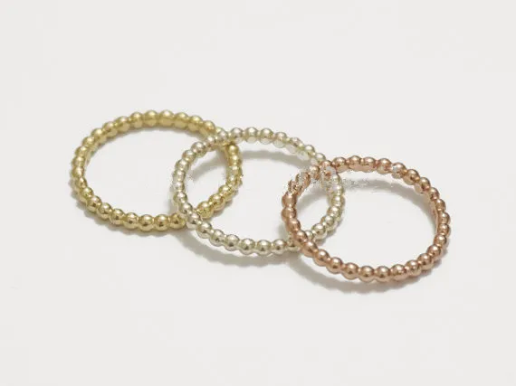 Fashion Corrugated Circle Ringar, designen av enkla ringar för kvinnor silverpläterad vågpärlring