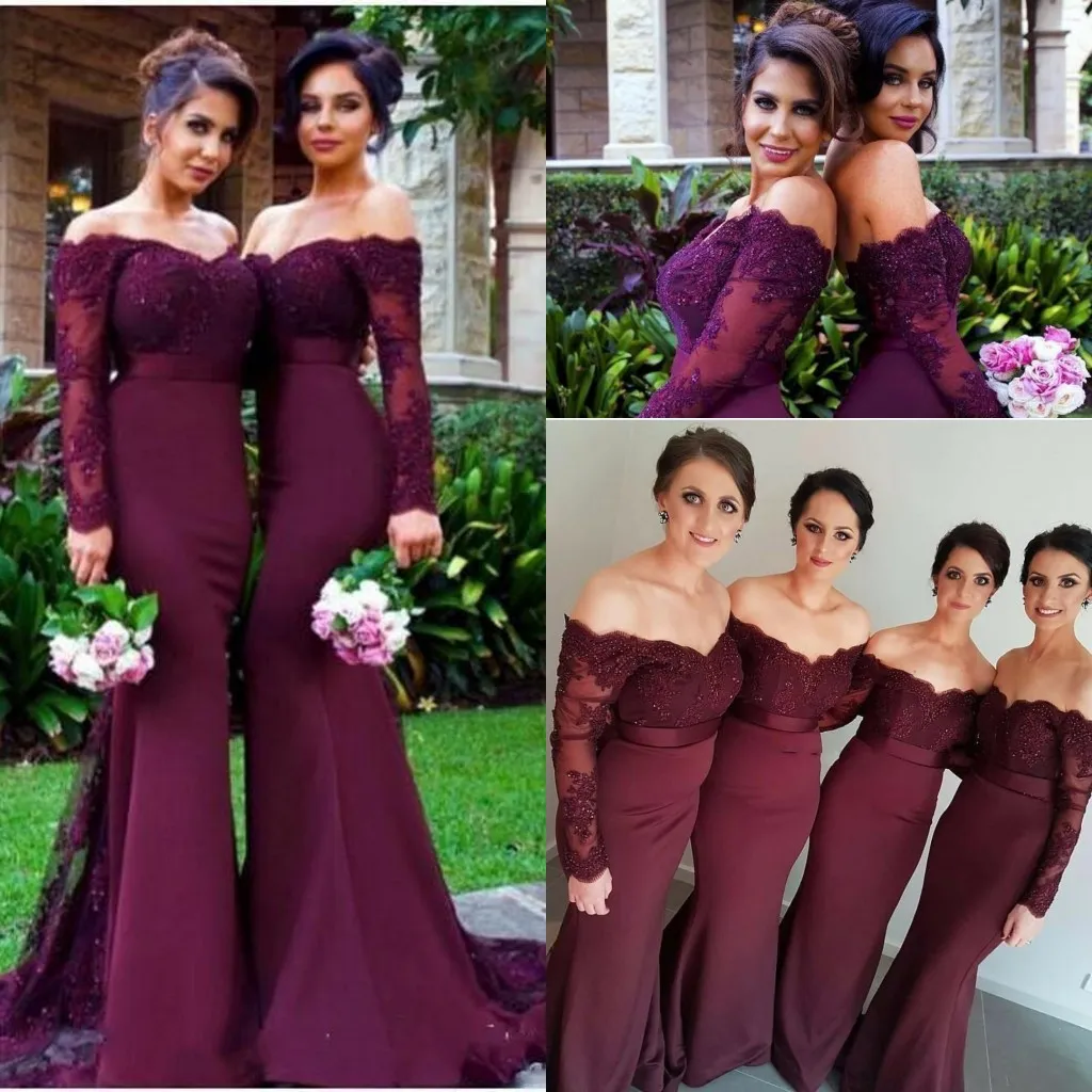 Junior Burgundy Grape Mermaid Bridesmaid Dresses ... From Haiyan4419,  $60.07 | DHgate.Com
