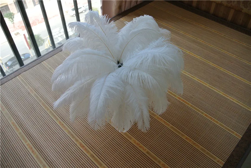 50 stks witte struisvogel veer pluim voor bruiloft centerpiece kerstveer decor bruiloft thuis tafel decor participie