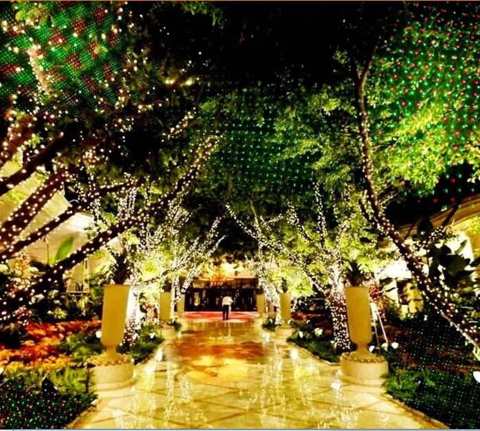 Due colori più recenti impermeabili Home Garden Yard Outdoor Landscape Luce laser decorativa palcoscenici, discoteche, club, luci feste di matrimonio