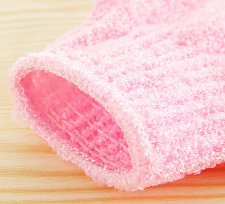 Cena fabryczna Złuszczanie Rękawica Skin Body Bath Shower Loofah Sponge Mitt Scrub Massage Spa