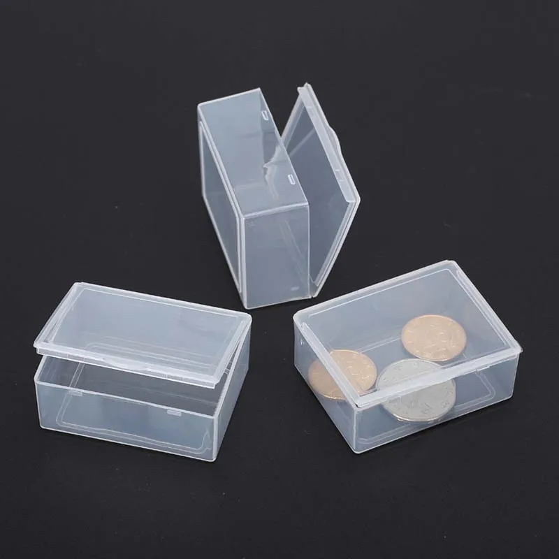 Scatole portaoggetti in plastica 5,5 * 4,3 * 2,2cm Porta oggetti piccola  portaoggetti trasparente Contenitore porta scatole contenitore per gioielli  