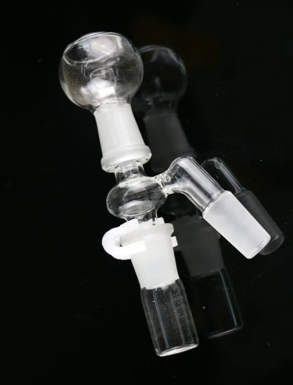 plataformas de aceite de narguile bongs de vidrio Kit de adaptador macho en ángulo 14 mm / 18 mm Juego completo de receptor de recuperación hembra para tuberías de agua bong