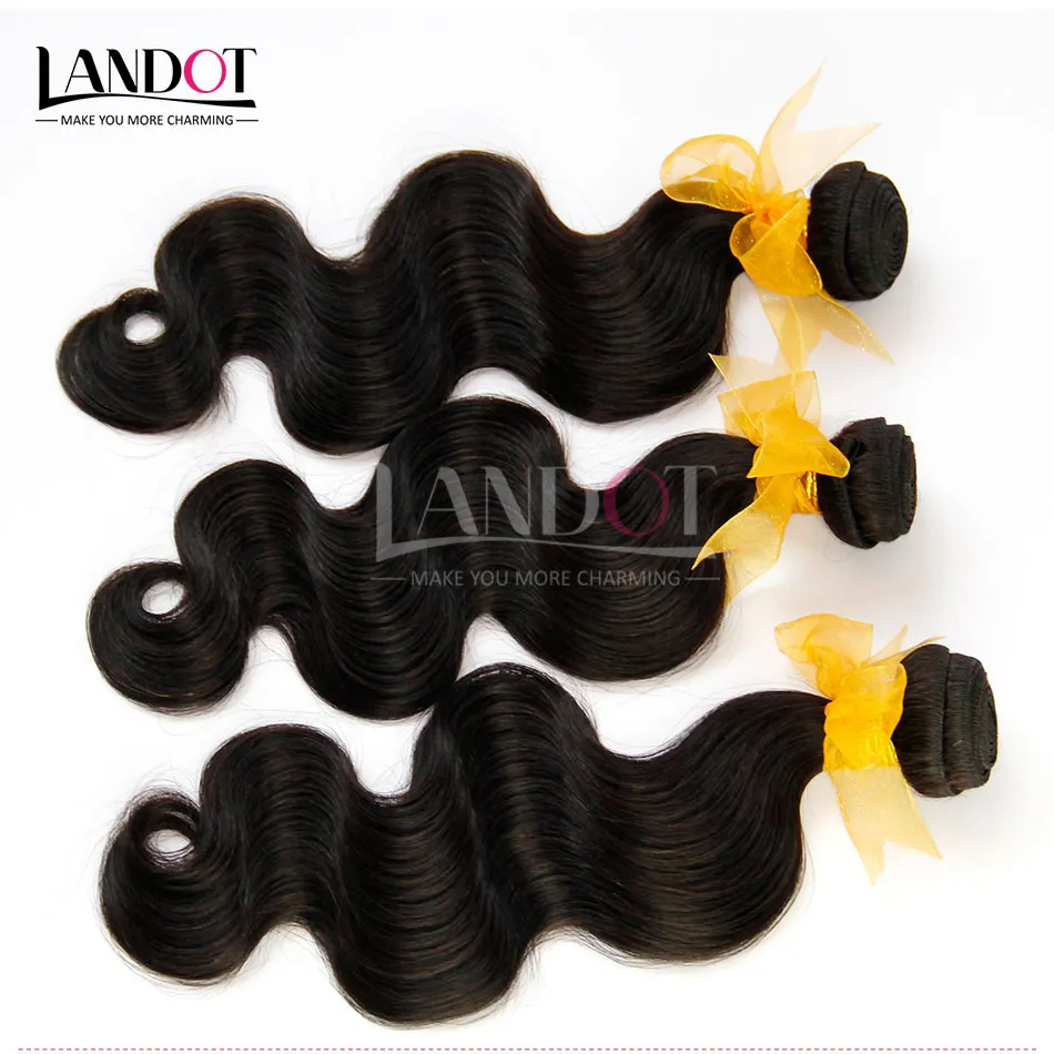 Malaysian Body Wave Hair 100% Human Hair Weave Wavy 4 Bundles Grade 8A Unprocessed Malaysian Hair Extensions Natural Black Double Wefts