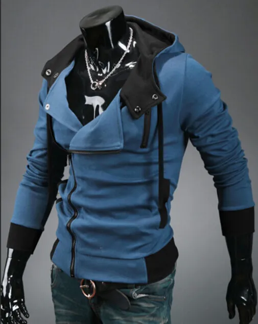 Frete grátis Novo Assassin's Creed 3 Desmond Milhas Moletom Com Capuz Casaco Top Jaqueta Traje Cosplay, assassins creed estilo Com Capuz casaco de lã, @ dds