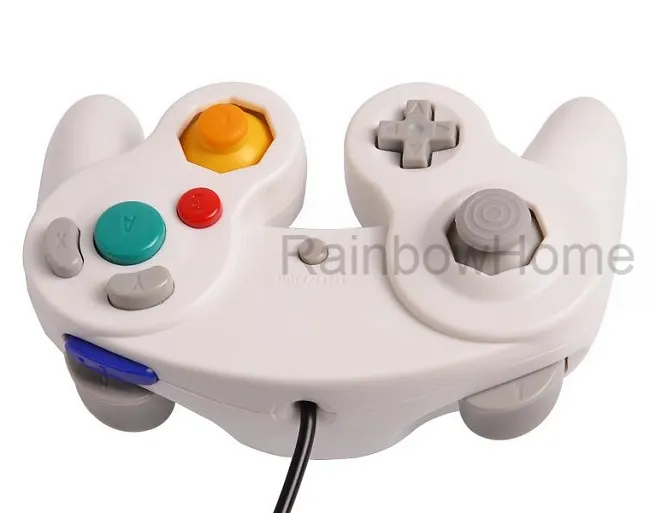 NGC przewodowy kontroler gier Gamepad dla NGC Gaming Console Gamecube Turbo Dualshock Wii U Przezroczysty kabel Transparent Kolor