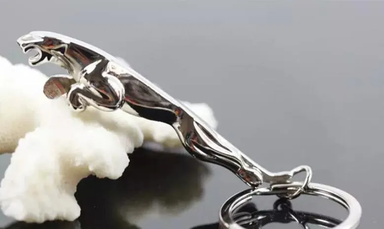 Nieuwe Jaguar Key Ring -keten Nieuwe 3D Keychains Alloy Animal Keychain5593223