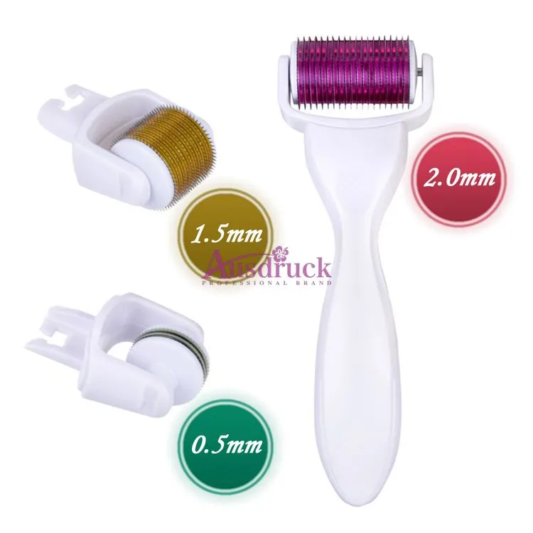 3IN1 180 600 1200 Nålkit Derma Roller Micro Needle Skin Roller Dermatology Therapy Microneedle Dermaroller Flera färgstorlek