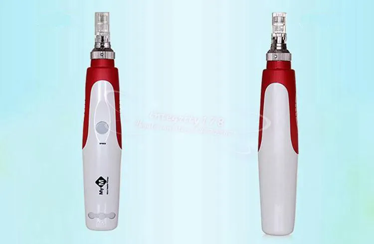 Drop ship top quality MYM derma pen Auto Electric Derma Pen Stamp with Micro Needle Cartridges Anti Aging Facial Beauty