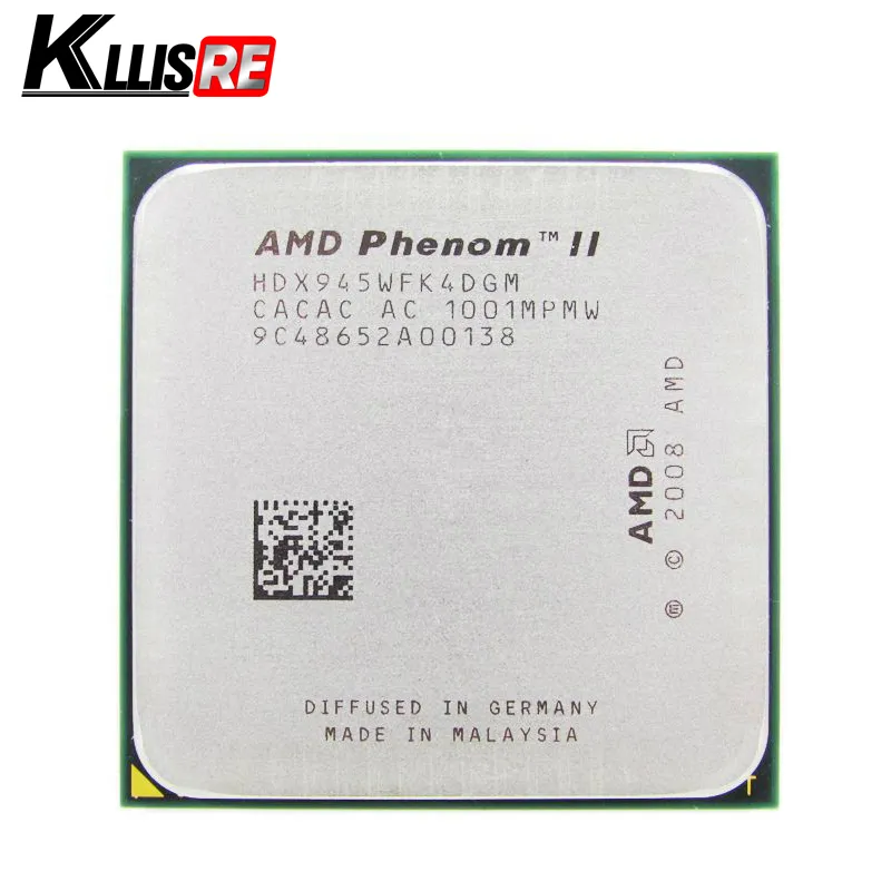 Процессор AMD Phenom II X4 945, четырехъядерный процессор 3,0 ГГц, 6 МБ, кэш-память третьего уровня L3 AM2 + / AM3 разбросаны процессоры