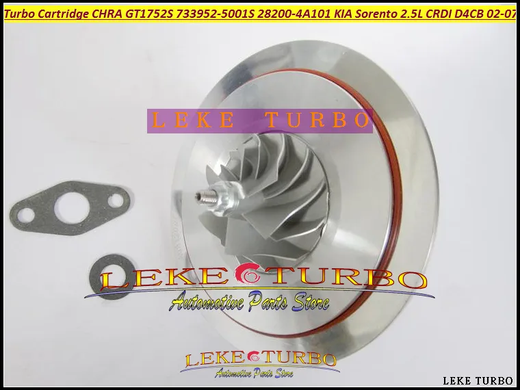 TURBO Cartouche CHRA GT1752S 733952-0001 733952-5001S 28200-4A101 28201-4A101 733952 Turbocompresseur pour KIA Sorento 2002-07 D4CB 2.5L CRDI