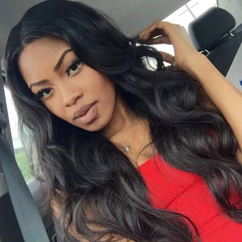 Bella Hair Brazilian Hair Wig Big Wavy Unprocessed Virgin Human Wigs for Black Women Middle Free Part Lace Front Wigss Bellahair Natural Color 13x6 150 Density