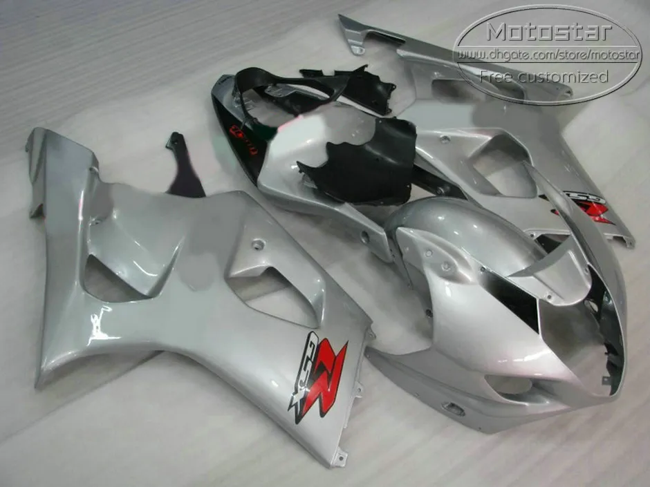 100% apto para suzuki 2003 2004 gsxr 1000 kit de justo k3 k4 gsxr1000 03 04 cardas pretas prateadas definir JD48