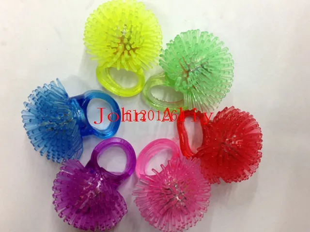 DHL Soft Flicker Ring Fashion Silicone Led Finger Ring For Wedding Party Kids and Adult Luminous Toys