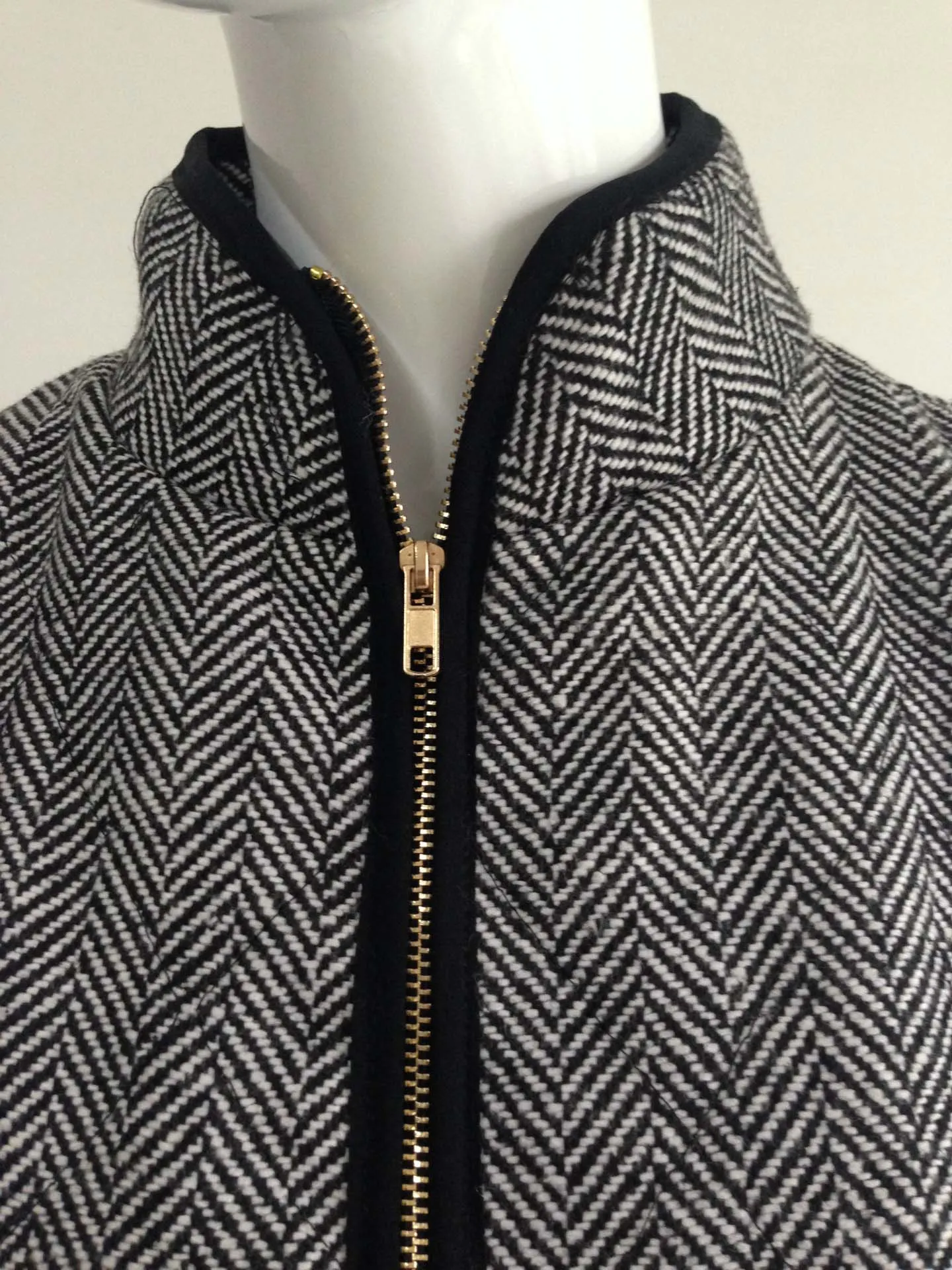 2016 Winter Womens Herringbone Vest Jackets Zipper Designer Inspired ...
