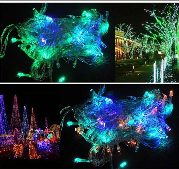 EU plug 10M 100leds LED String Light christmas led lights outdoor luminaria decoration Bulbs Party Decoration Fairy Outdoor Waterproof