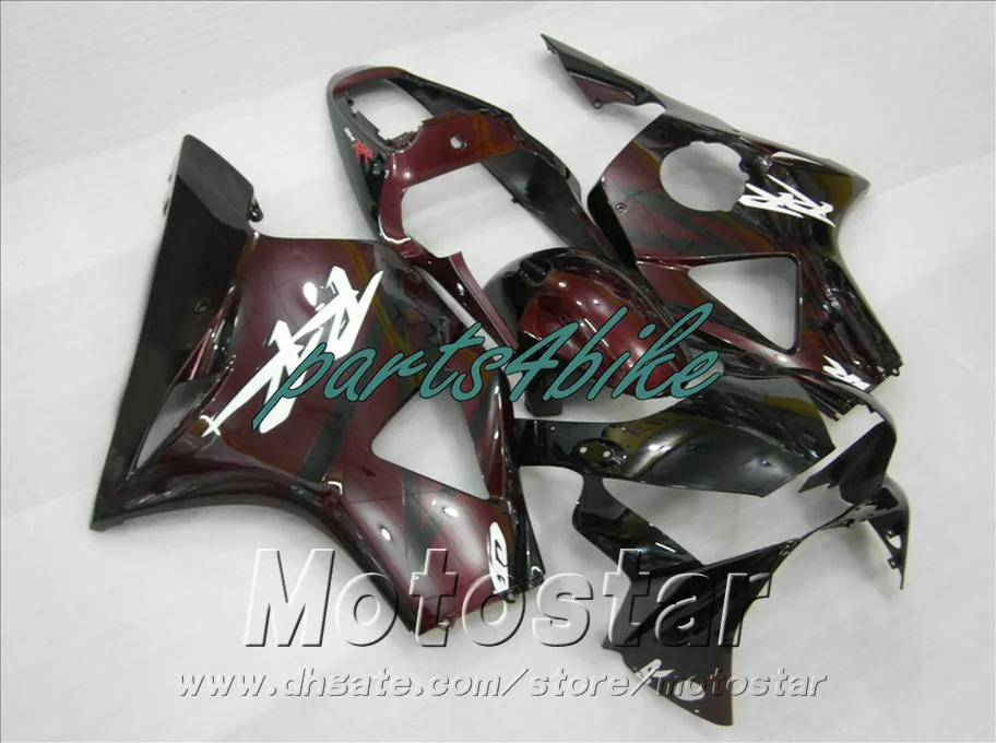 Injektionsgjutningsmässigt kit för Honda CBR900 RR Fairings 954 02 03 CBR 954RR Bodywork CBR900RR 2002 2003 Röda svarta Fairings HS5