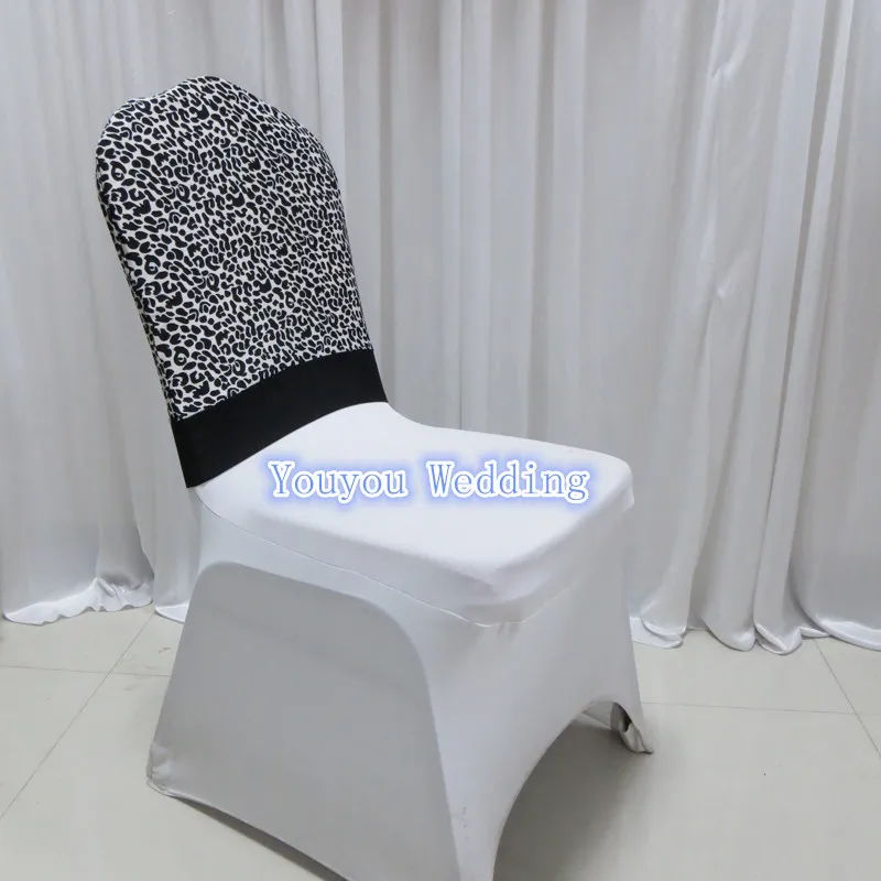 Leopard Print Spandex Leopard Print Chair Covers Topper Set With From