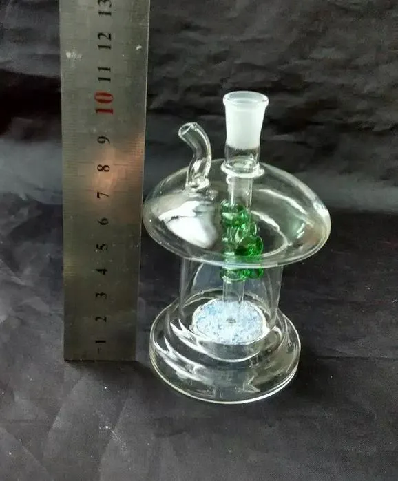 Partihandel gratis frakt ----- 2016 ny hookah svamp form glas / glas bong, färg slumpmässig leverans, ger full uppsättning tillbehör, plats