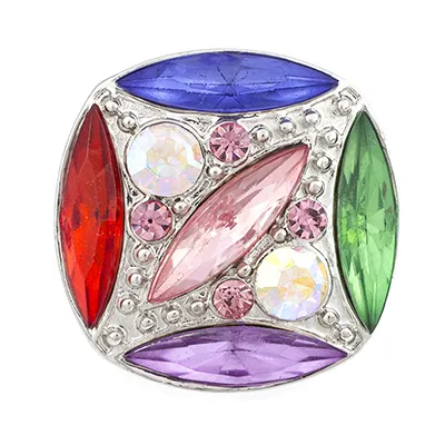 NSB2075 Hot Koop Crystal Snap Knoppen Sieraden 18 MM Knoppen Mode DIY Charms Bright Colors Snaps