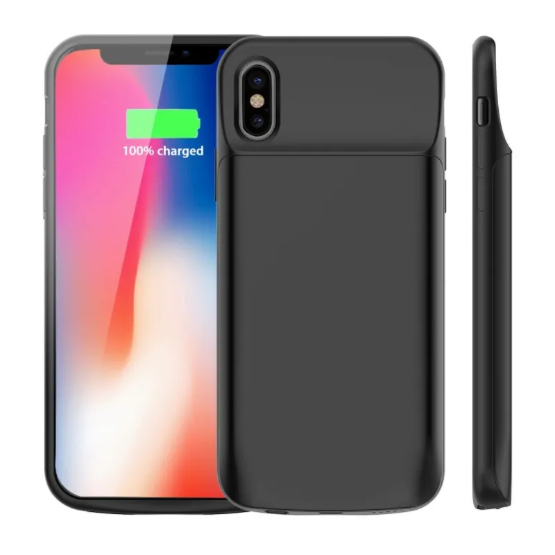 For IPhone X Battery Case 6000mAh Rechargeable External Battery