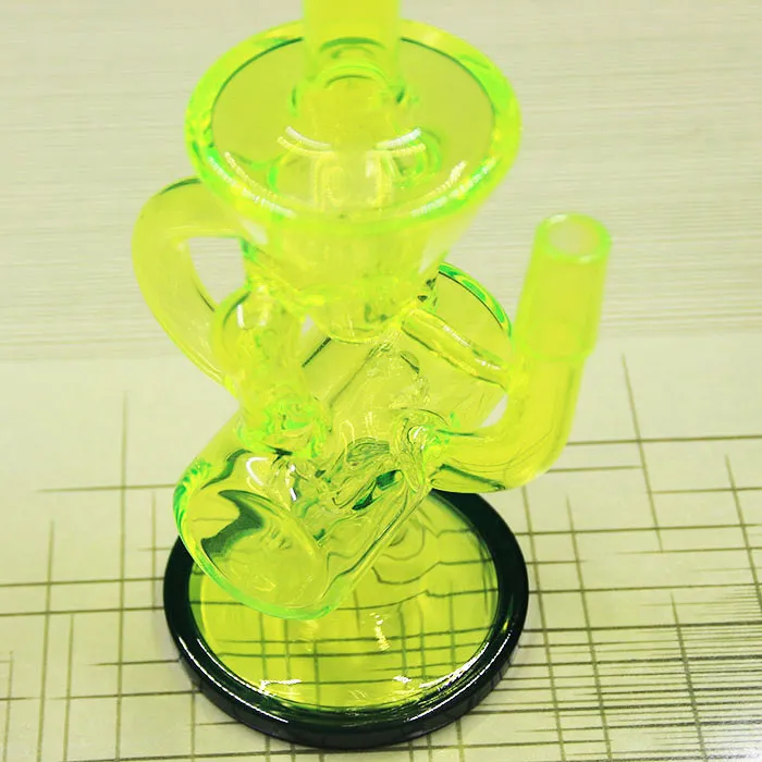 Newest Colored glass bong with Domeless Titanium nail Faberge Water pipe Glass Bongs Water Pipes Recycler Filter Percolators Smoking