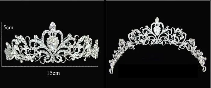 Tiaras Gold Tiaras Crowns Wedding Haar Sieraden Neceklaceearring Goedkope hele mode Girls avond prom feestjurken Accessor9807485