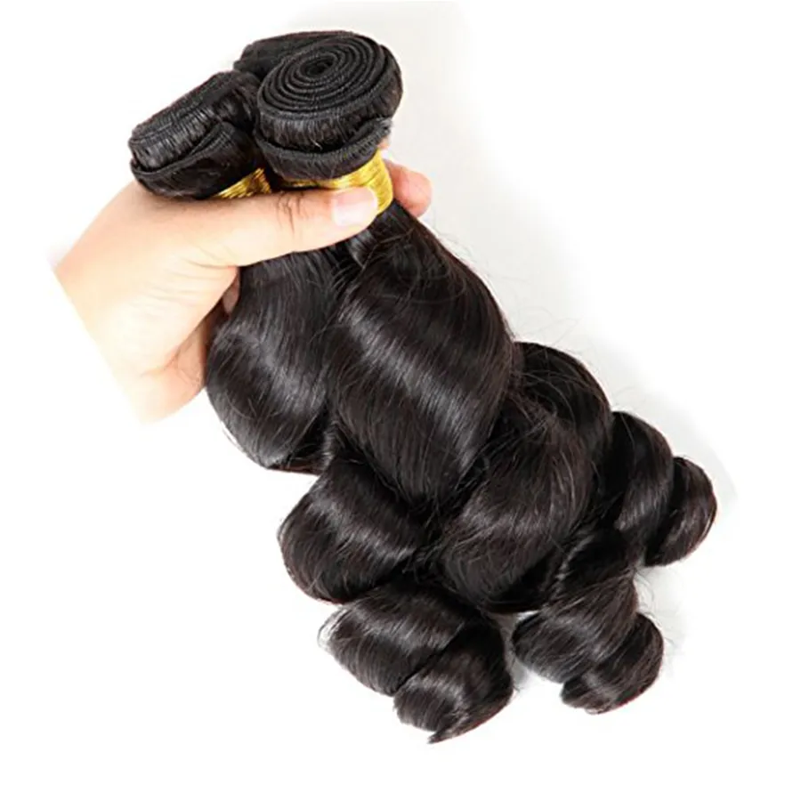 Paquets de cheveux vierges péruviens lot 100gpcs 8A 100 tissages de cheveux humains non transformés trames de cheveux péruviens lâches vague noir naturel 9862493