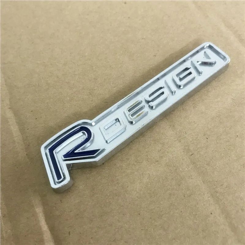 3d metall zink alloy r design rdesign brev emblem märken bil klistermärke bil styling dekal för Volvo V40 V60 C30 S60 S80 S90 XC60