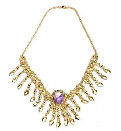 NEW BELLY DANCE NECKLACE COSTUME JEWELRY BOLLYWOOD DANCING PROPS Belly Dance Necklace Gem Belly Dance Jewelry Necklace Headdress 2 Use