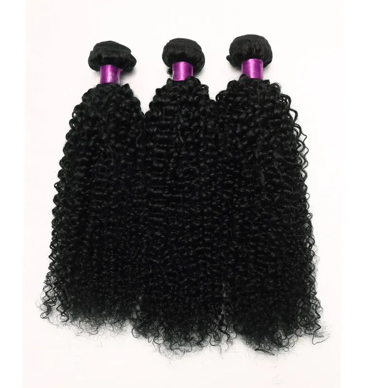 Brazilian Curly Virgin Hair 3 Bundles Virgin Brazilian Kinky Curly Hair Weaves Natural Black Brazilian Curly Human Hair Extensions5994333