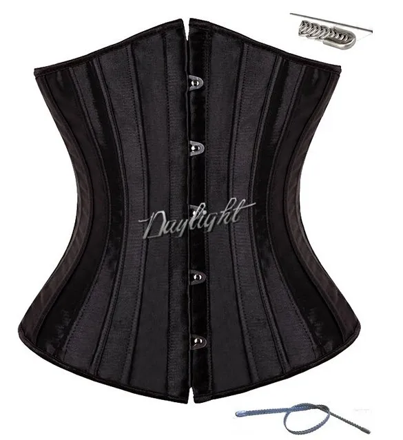 24 Çelik Kemik Bel Cincher Trainer Bel Eğitim Korse Vücut şekillendirici Underbust Corset Plus Boyut Bel Cincher Siyah Beyaz Khaki222m