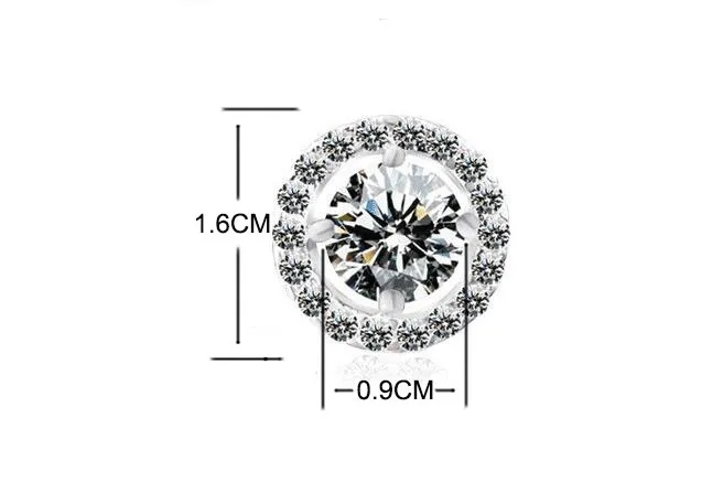 Moda 18k Prata Prata Banhado A Austríaco Cristal Colar Brincos Anel Jóias Set para Mulheres Senhoras Aniversário Jóias De Casamento Jóias