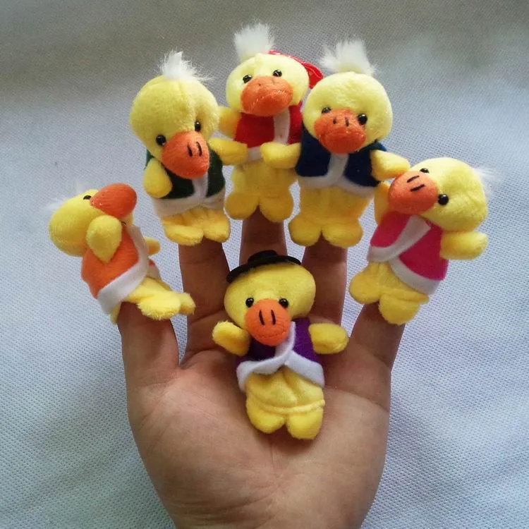 World Nursery Rhyme Five Little Ducks Plush Finger Puppets /Hand