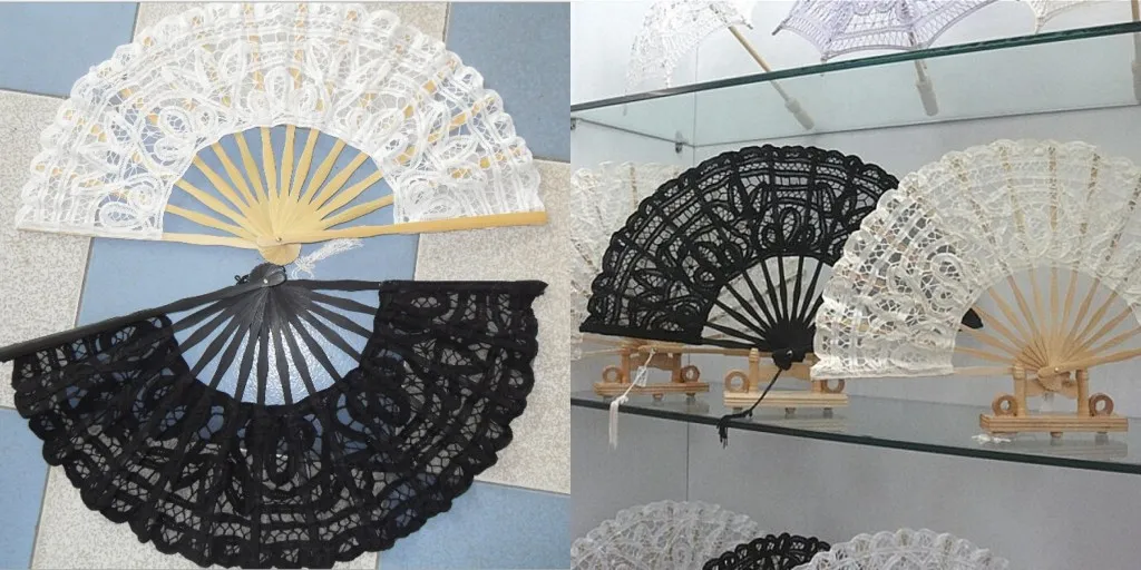 Bridal Wedding Formal Events Fans Wedding Fans Folding Lace Fans Handmade 106039039 Plain White Hand Fans Ladies039 Fold2939557